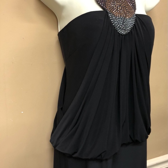 CACHE Evening Dress Gown formal Beaded Halter Neckline - Picture 5 of 7